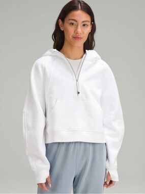 Lululemon Oversized Scuba Half Zip Hoodie Color: White
Size: M/L